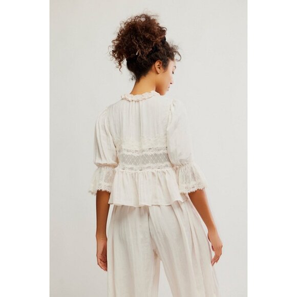Free People Forever Young Bed Jacket – White Alyssum Size XS New - Picture 10 of 16